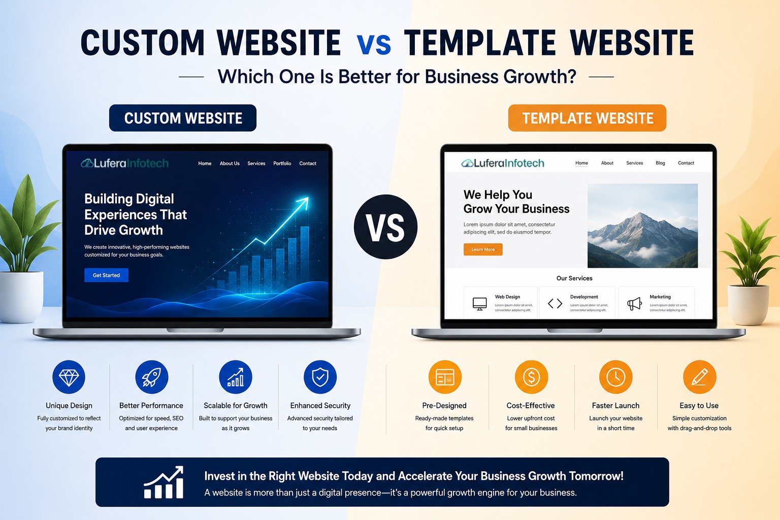 Custom Website vs Template Website: Which One Is Better for Business Growth?